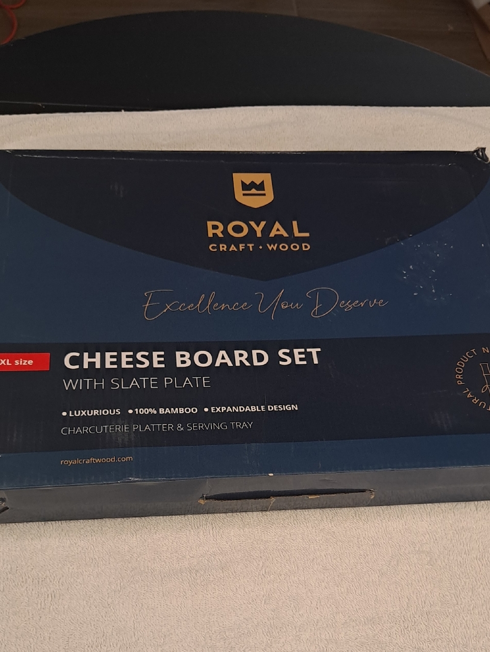 Cheese Board Set with Slate Plate - Blue